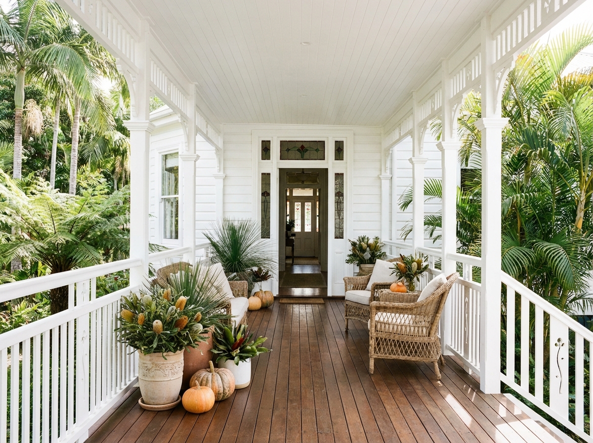 Beautifully decorated verandah on an Australian home