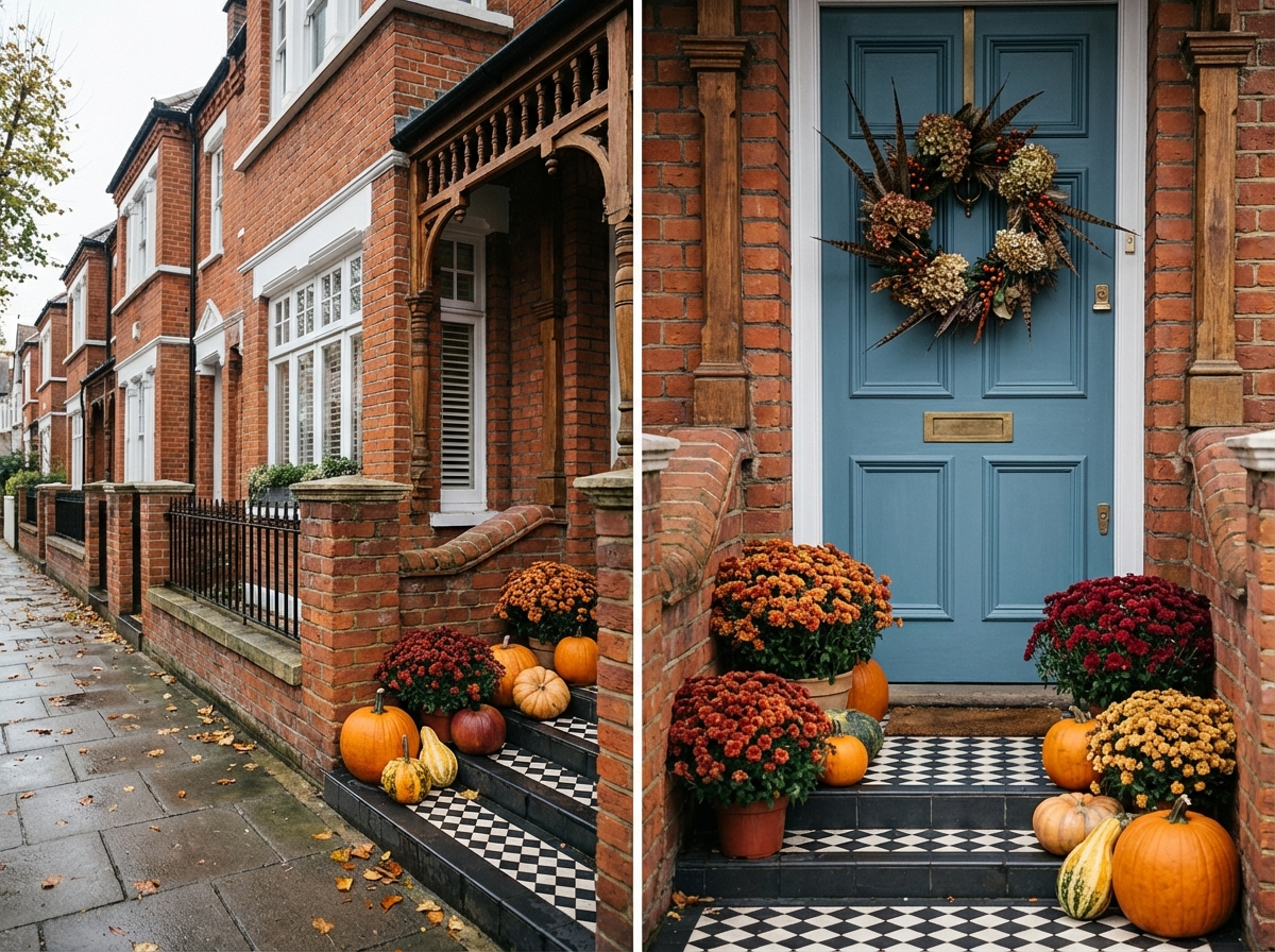 Beautifully decorated entrance on a British Victorian home